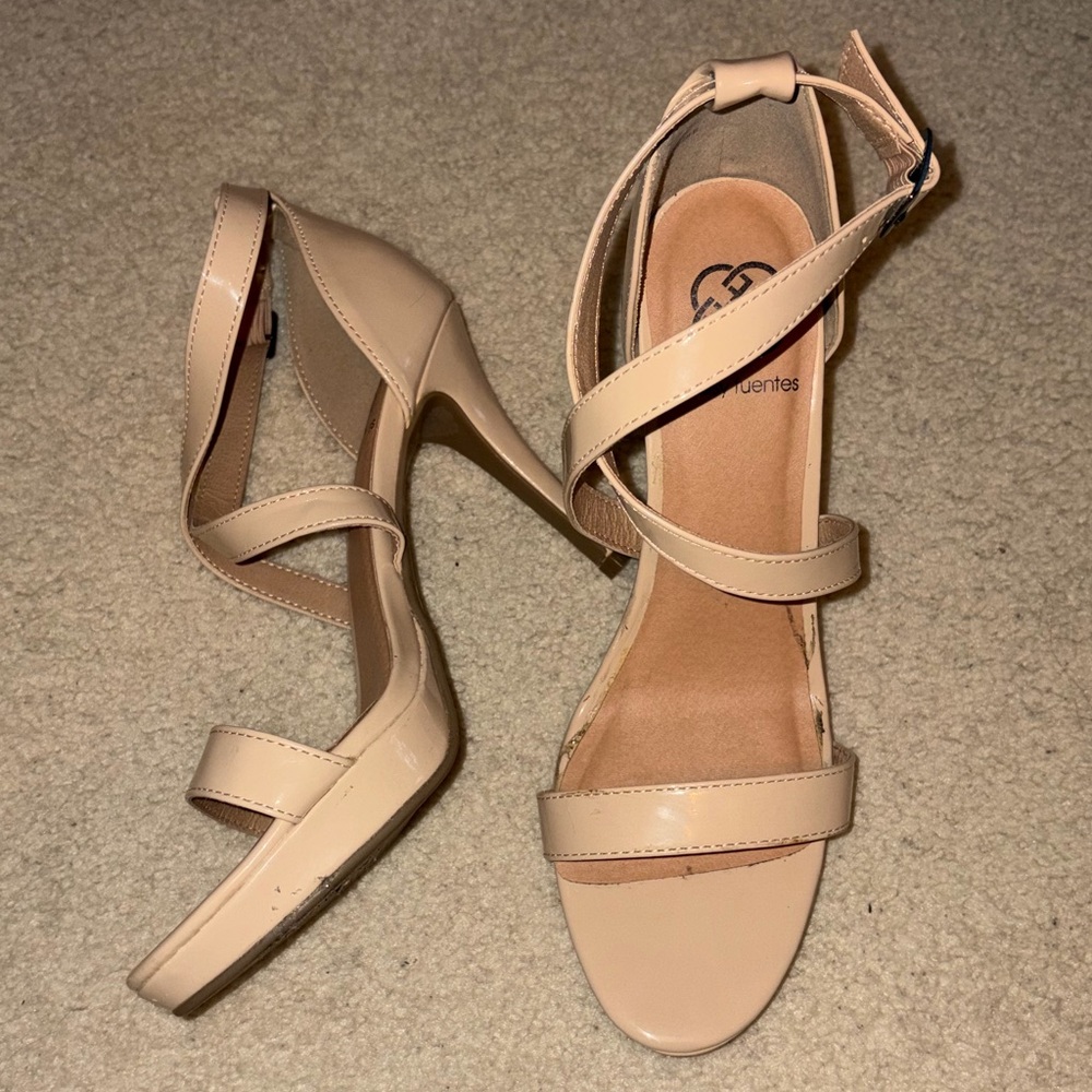 Elegant Nude Strappy Heels